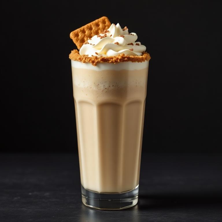 Cheesecake frappe with biscuit crumb rim